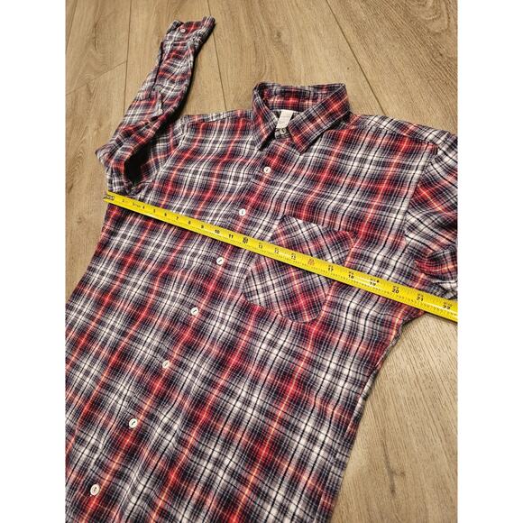American Apparel Women Shirt M Flannel Plaid Long Sleeve Collar Preppy Outdoor - Picture 4 of 9